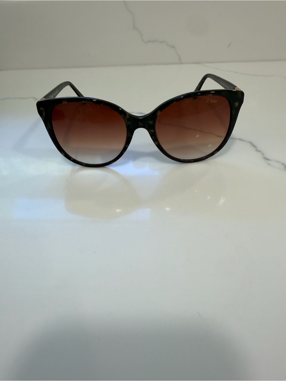 Pier Martino Tortoiseshell Cat-Eye Sunglasses with Brown Gradient Lenses
